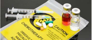 chemo products with cautionary labeling