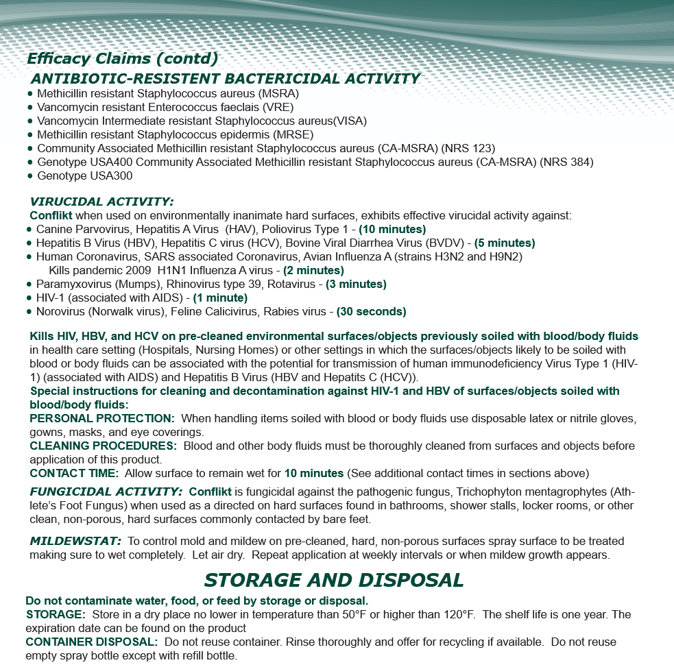 image representing decon labs conflikt ready to use quaternary disinfectant for cleanroom use