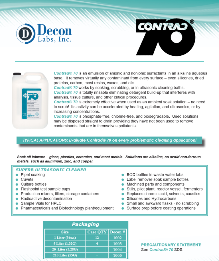 Contrad 70 Cleanroom Glassware Dishwashing Cleaner