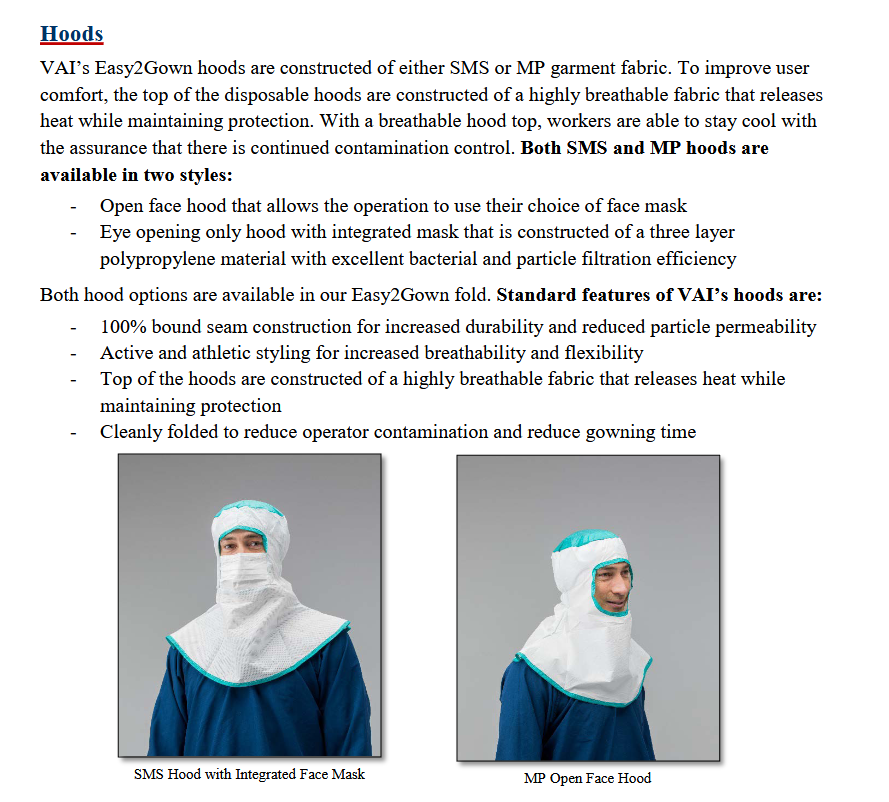 image representing sterile cleanroom hood with built-in face mask