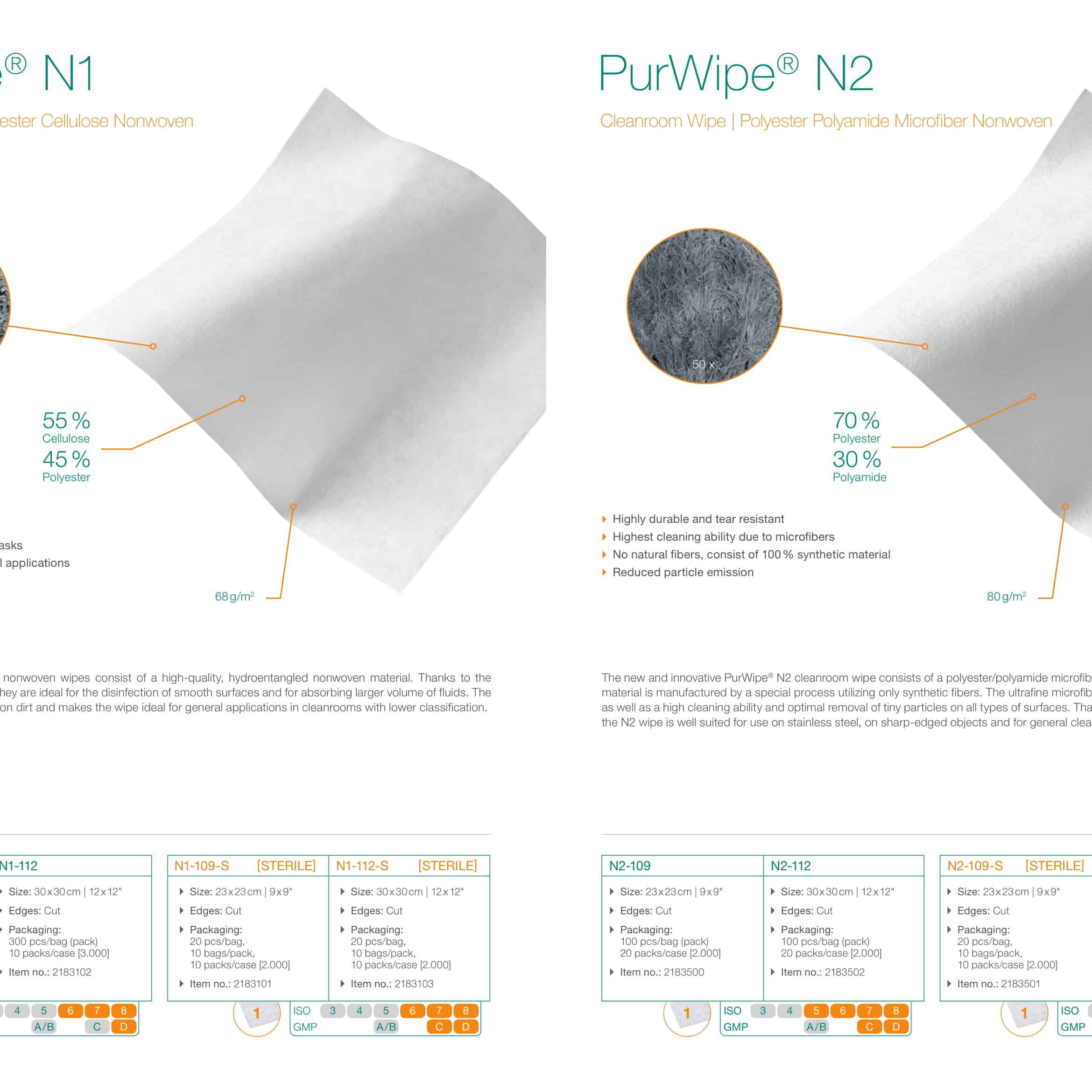 image representing sterile cleanroom wipes catalog pages 6 and 7