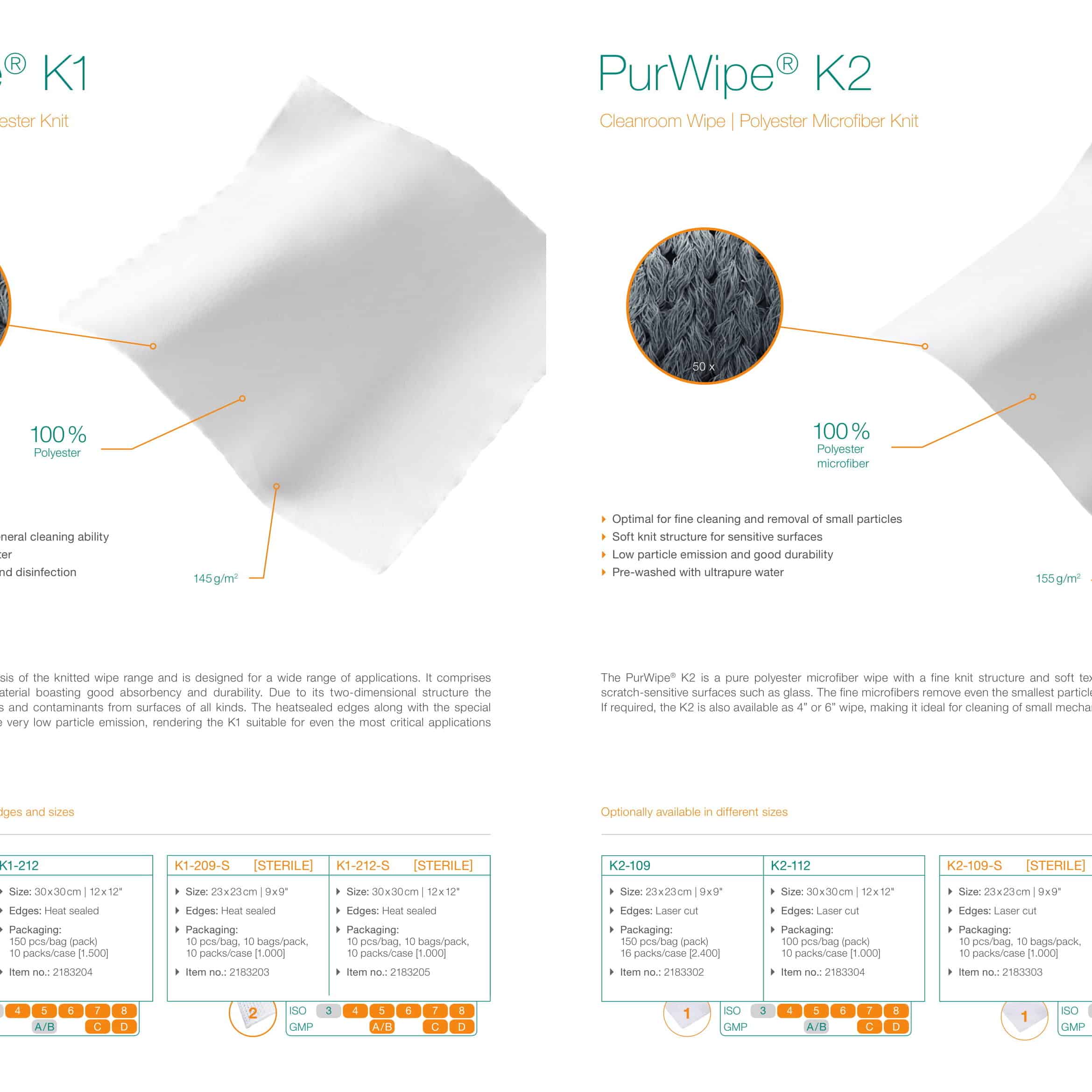 image representing sterile cleanroom wipes catalog pages 10 and 11