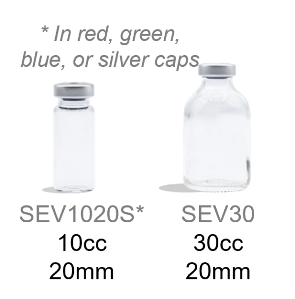 sev1020s and sev30 sterile empty glass vials from cleanroom connection