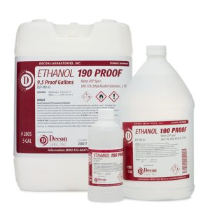 decon labs koptec 190 proof ethanol non-denatured pure ethyl alcohol