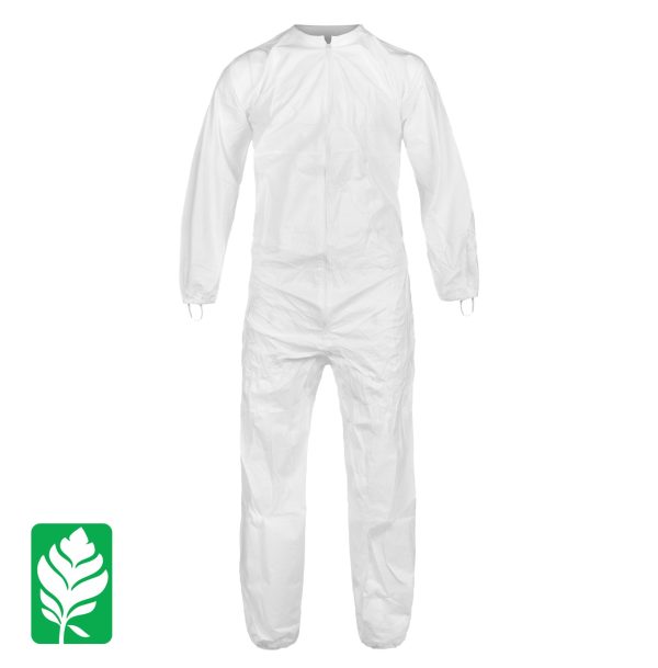 front view of a lakeland cleanmax cleanroom coverall ctl417cs or ctl417cm