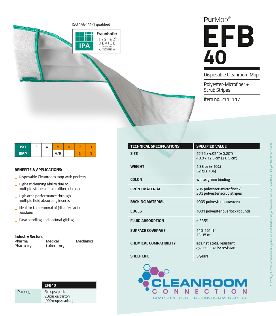 efb40 cleanroom mop