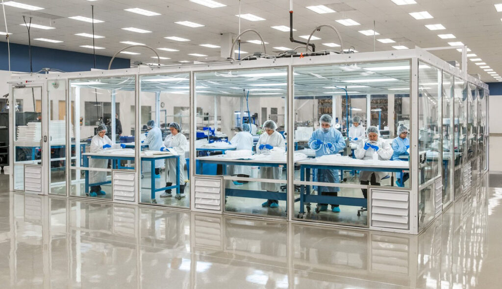image representing medical device manufacturing in a cleanroom