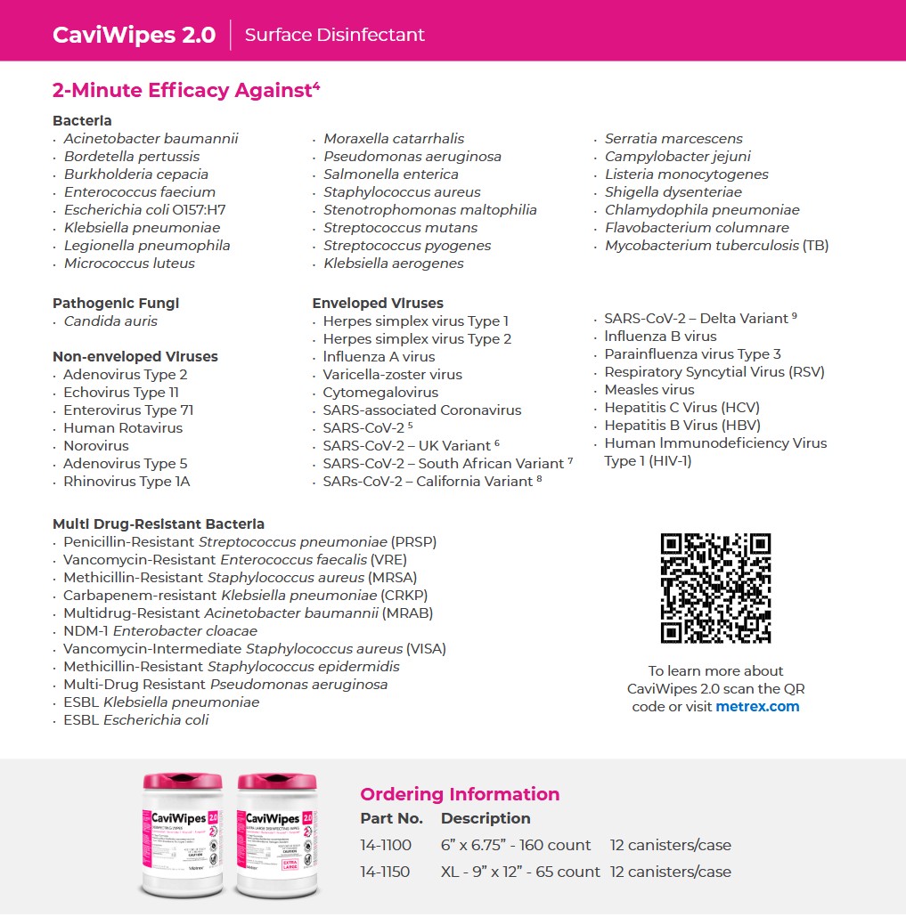 caviwipes 2.0 disinfectant wipes