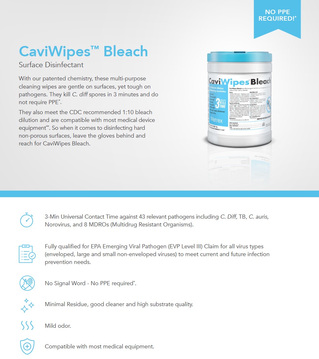 caviwipes bleach wipes