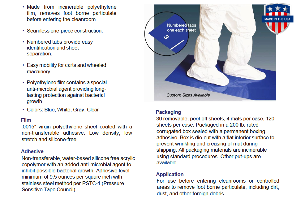 image representing criti clean sticky floor mat