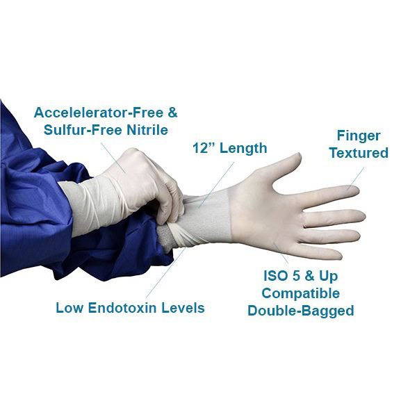 handpro 9100 accelerator free nitrile cleanroom glove
