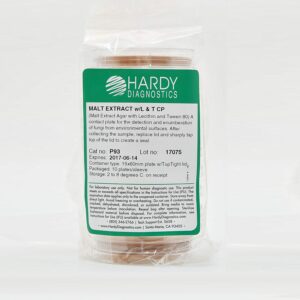 hardy p93 loktight™ malt extract agar (mea) with lecithin and tween 80, 15x65mm, contact plate