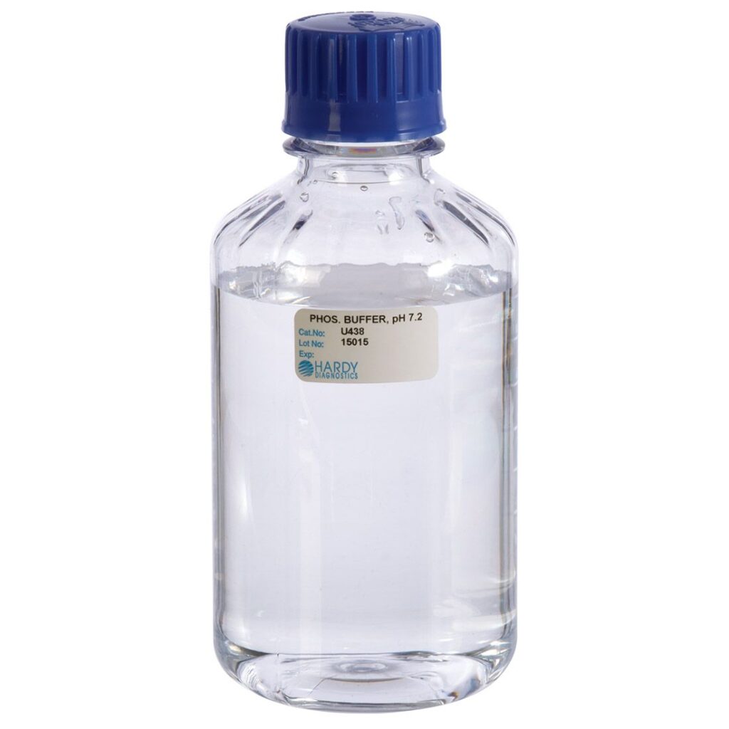 hardy u438 phosphate buffer ph 7.2, 500ml, polycarbonate bottle