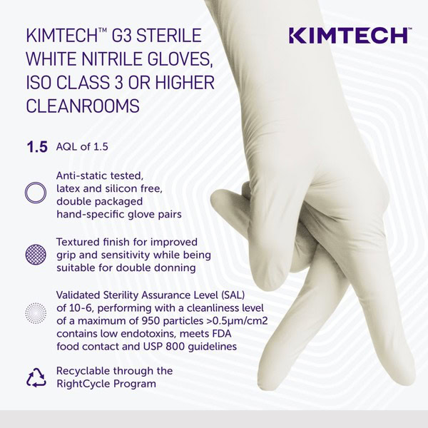 kimtech g3 sterile cleanroom gloves
