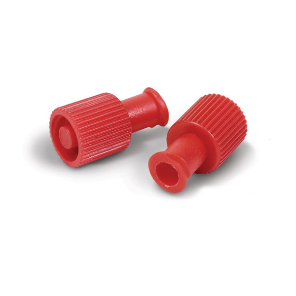 tcbcombicap sterile red caps