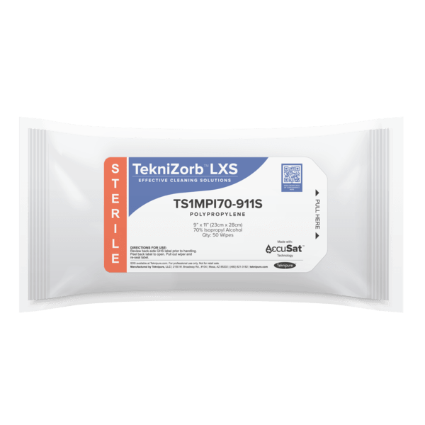 teknipolypro sterile polypropylene presaturated 70% isopropyl alcohol wipe