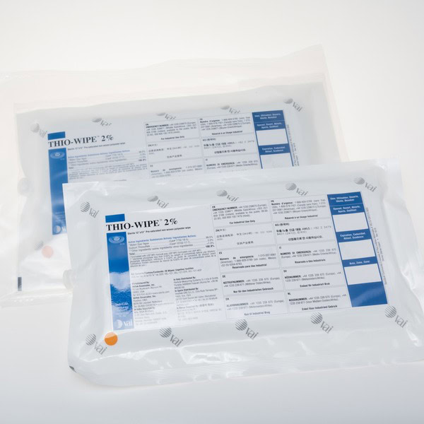 veltek thio wipe 2% sodium thiosulfate wipe