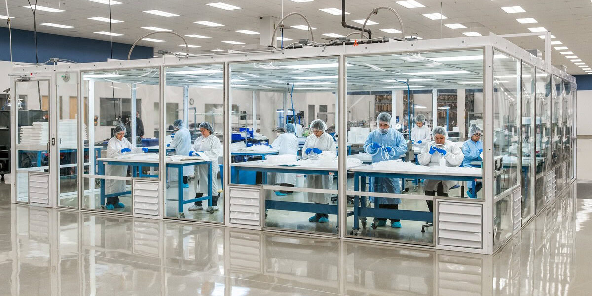 image representing medical device manufacturing in a cleanroom